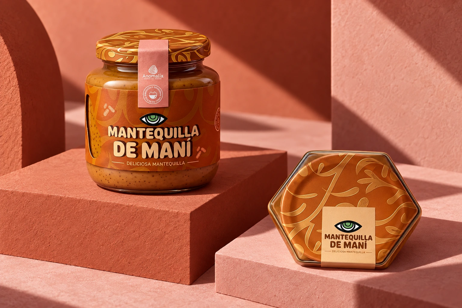 Mockup conceptual de MANTEQUILLA DE MANÍ: vista alternativa del diseño